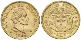 COLOMBIA 5 Pesos 1926 - Fr. 115 AU (g 7,99)
qFDC