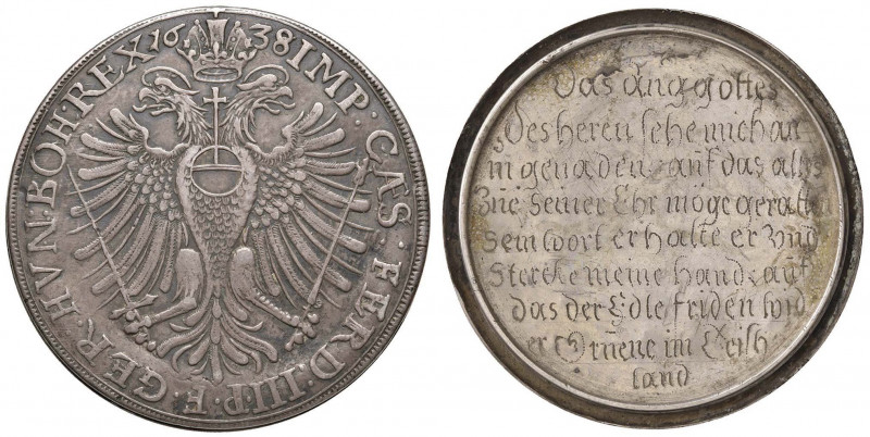 GERMANIA Augsburg Tallero 1638 - Dav. 5037 AG (g 13,72) Moneta a scatola. All’in...