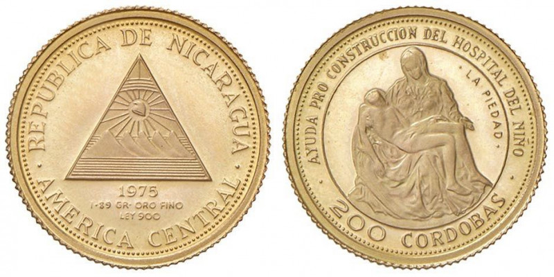 NICARAGUA 200 Cordobas 1975 - KM 37 AU (g 2,13) 
FS