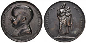 MEDAGLIE DI ETA’ NAPOLEONICA Medaglia 1811 Nascita del re di Roma - Opus: Andrieu - AE (g 31,3 - Ø 41 mm) Copia fusa e ripatinata (?)
BB
