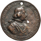 Luis Guillermo de Moncada (duca di Bivona, duca di Albano e vicere di Sicilia, poi cardinale, 1614-1672) Medaglia uniface - AE (g 42,52 - Ø 59 mm) For...