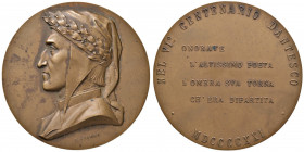 DANTE ALIGHIERI (1265-1321) Medaglia 1921 VI° centenario dantesco - Opus: Giorgi - AE (g 96,43 - Ø 60 mm)
SPL