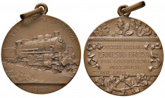 MILANO Medaglia 1908 Società Ernesto Breda per la Millesima Locomotiva - Opus: S. Johnson - AE (g 12,54 - Ø 30 mm)
qFDC