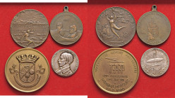 MEDAGLIA - Lotto di quattro medaglie storia aeronautica porto-brasiliana. Da evidenziare medaglia in argento omaggio a Santos Dumont 
SPL