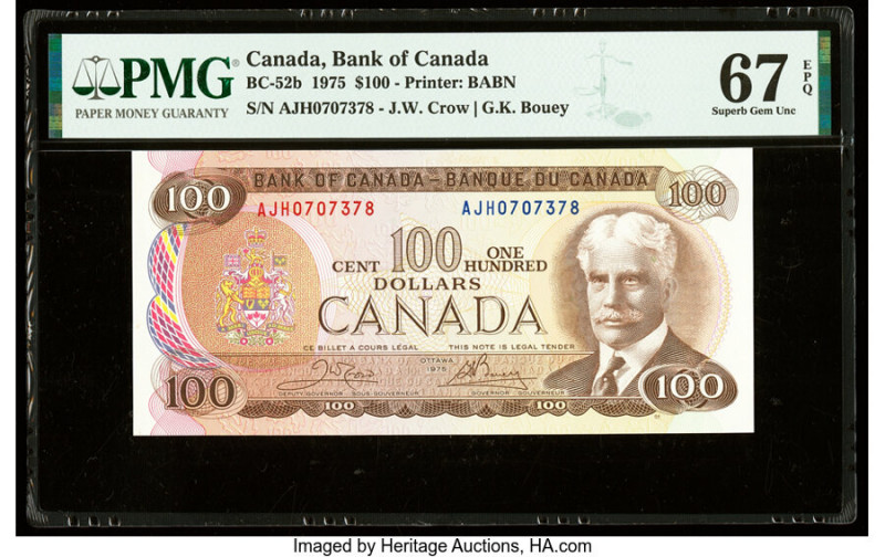 Canada Bank of Canada $100 1975 BC-52b PMG Superb Gem Unc 67 EPQ. 

HID098012420...