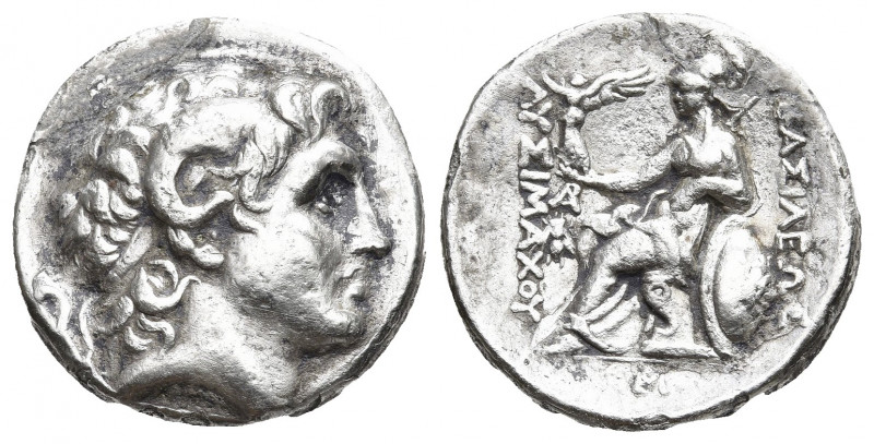 KINGS OF THRACE. Lysimachos (305-281 BC). Tetradrachm. Alexandria.
Obv: Head of...