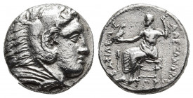 KINGS OF MACEDON. Alexander III 'the Great' (336-323 BC). Tetradrachm. Amphipolis.
Obv: Head of Herakles right, wearing lion skin.
Rev: BAΣIΛEOΣ AΛΕ...