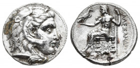 KINGS OF MACEDON. Alexander III 'the Great' (336-323 BC). Fourree Tetradrachm. Babylon.
Obv: Head of Herakles right, wearing lion skin.
Rev: AΛEΞANΔ...