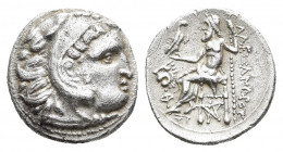 KINGS OF THRACE (Macedonian). Lysimachos (305-281 BC). Drachm. Kolophon. In the name of Alexander III of Macedon.
Obv: Head of Herakles right, wearin...