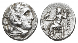 KINGS OF THRACE (Macedonian). Lysimachos (305-281 BC). Drachm. Kolophon. In the name of Alexander III of Macedon.
Obv: Head of Herakles right, wearin...