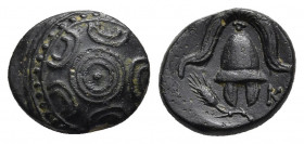 KINGS OF MACEDON. Philip III Arrhidaios (323-317 BC). Half Unit. Miletos(?). Struck under Asandros, circa 323-319 BC. Obv: Macedonian shield with pell...