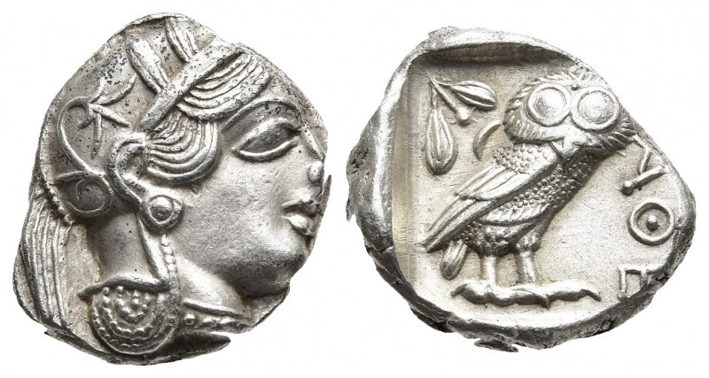 ATTICA. Athens. Tetradrachm (Circa 460-454 BC).
Obv: Helmeted head of Athena ri...