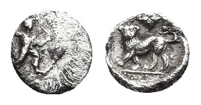 CILICIA, Myriandros. Mazaios(?). Satrap of Cilicia, 361/0-334 BC. Obol.
Obv: Ap...