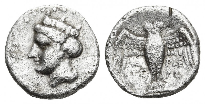 PONTOS. Amisos. Drachm (Late 5th-4th century BC).
Obv: Head of Hera left, weari...