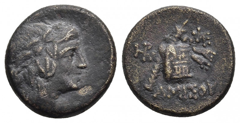 PONTOS. Amisos. Time of Mithradates VI Eupator (Circa 85-65 BC). Ae. Obv: Head o...