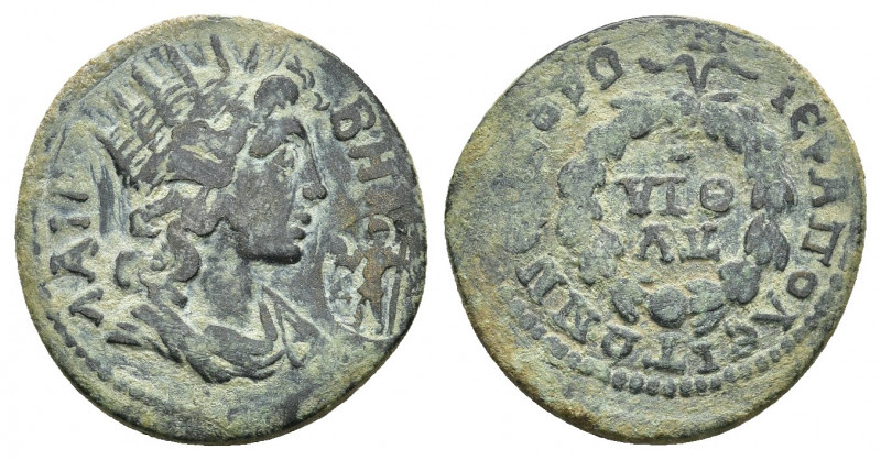 PHRYGIA. Hierapolis. Pseudo-autonomous. Time of Elagabalus (218-222). Ae.
Obv: ...