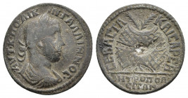 IONIA. Metropolis. Gallienus (253-268). Ae.
Obv: AVT K ΠO ΛIKIN ΓAΛΛIHNOC.
Laureate, draped and cuirassed bust right.
Rev: CEBACTA KAICAPEA / MHTPO...