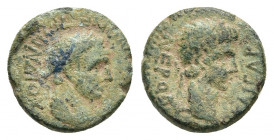 MYSIA. Pergamum. Britannicus and Nero (Caesares, 50-54). Ae. Struck under Claudius. Obv: BPЄTANNIKOC KAICAP. Bareheaded and draped bust of Britannicus...
