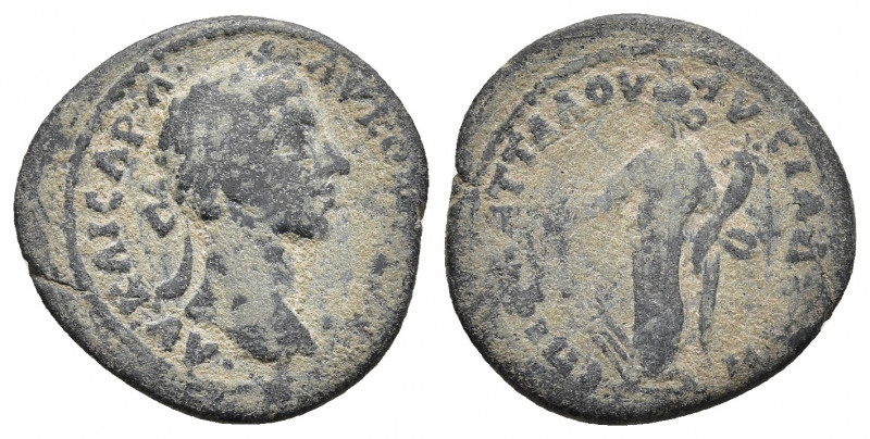PHRYGIA. Apameia. Caracalla (198-217). Ae.
Obv: ΑV ΚΑΙϹΑΡ Λ ΑV ΚΟΜΟΔΟϹ
Bare-he...