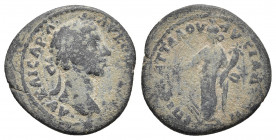 PHRYGIA. Apameia. Caracalla (198-217). Ae.
Obv: ΑV ΚΑΙϹΑΡ Λ ΑV ΚΟΜΟΔΟϹ
Bare-headed, draped and cuirassed bust right.
Rev: ƐΠΙ ΦΛ ΑΤΤΑΛΟV ΛVϹΙΑΔƐΩΝ....