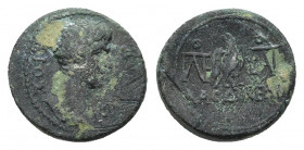 PHRYGIA. Laodicea ad Lycum. Caius (Caesar, 20 BC-4 AD). Ae. Antonius Polemon, magistrate. Struck under Augustus (27 BC-14 AD).
Obv: ΓΑΙΟΣ ΚΑΙΣΑΡ.
Ba...