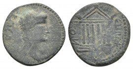 GALATIA. Koinon of Galatia. Claudius (41-54). Ae. Uncertain mint, possibly Ancyra. Annius Afrinus, magistrate.
Obv: KAICAP [...].
Laureate head righ...