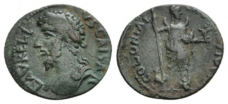 PISIDIA. Antioch. Lucius Verus. 161-169 AD.
Obv: Laureate and draped bust left ...