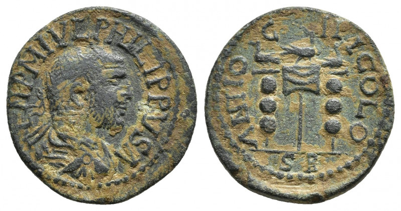 PISIDIA. Antioch. Philip I the Arab (244-249). Ae
Obv: IMP M IVL PHILIPPVS A. R...
