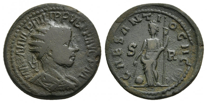 PISIDIA. Antioch. Philip I Arabs (244-249 AD) Ae.
Vs: bust with crown of rays, ...