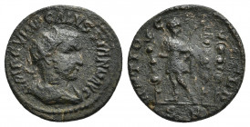 PISIDIA. Antiochia. Volusian. A.D. 251-253. Ae.
Obv: IMP C VIMP GALUSSIANO (sic) AVG, Radiate, draped and cuirassed bust of Volusian right.
Rev: ANT...