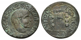 PISIDIA. Antioch. Trajanus Decius (249-251). Ae.
Obv: IMP CAES G MESS Q DECIO TRAI AV.
Radiate and cuirassed bust right.
Rev: ANTIOCHI COLON / S R....