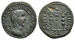 PISIDIA. Antioch. Trajanus Decius (249-251). Ae
Obv: IMP CAES TRAIAN DECIVS AV. Radiate, draped and cuirassed bust right. Rev: ANTIOCHI COL CA / S - ...