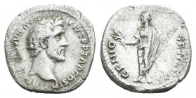 ANTONINUS PIUS (138-161). Denarius. Rome.
Obv: ANTONINVS AVG PIVS P P TR P COS III.
Bare head right.
Rev: GENIO SENATVS.
Genius of the Senate faci...