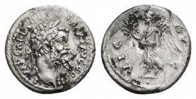 SEPTIMIUS SEVERUS (193-211). Denarius. Laodicea ad Mare
Obv: L SEPT SEV PERT AVG IMP VII. Laureate head right. Rev: VICTOR AVG. Victory advancing lef...