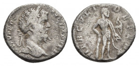 SEPTIMIUS SEVERUS (193-211). Denarius. Rome
Obv: L SEPT SEV PERT AVG IMP VIIII. Laureate head right. Rev: HERCVLI DEFENS. Hercules standing right, le...