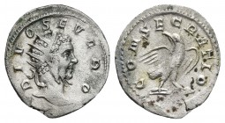 DIVUS SEPTIMIUS SEVERUS (Died 211). Antoninianus. Rome. Struck under Trajanus Decius. Obv: DIVO SEVERO. Radiate head right. Rev: CONSECRATIO. Eagle st...