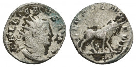 GALLIENUS (253-268). Antoninianus. Mediolanum.
Obv: GALLIENVS AVG.
Radiate and cuirassed bust right.
Rev: LEG VII CL VI P VI F.
Bull standing righ...
