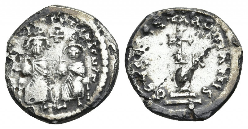 HERACLIUS with HERACLIUS CONSTANTINE (610-641). Hexagram. Constantinople.
Obv: ...