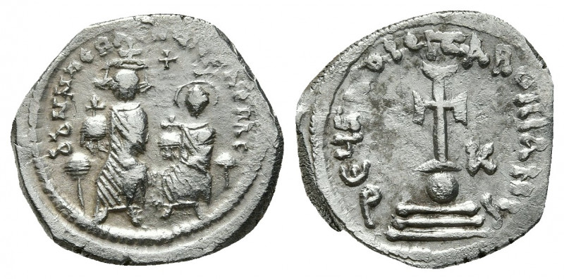 HERACLIUS with HERACLIUS CONSTANTINE (610-641). Hexagram. Constantinople.
Obv: ...