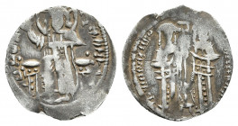 ANDRONICUS II PALAEOLOGUS with MICHAEL IX (1282-1328). Basilikon. Constantinople.
Obv: KYPIE BOHΘEI / IC - XC.
Christ Pantokrator seated facing on t...