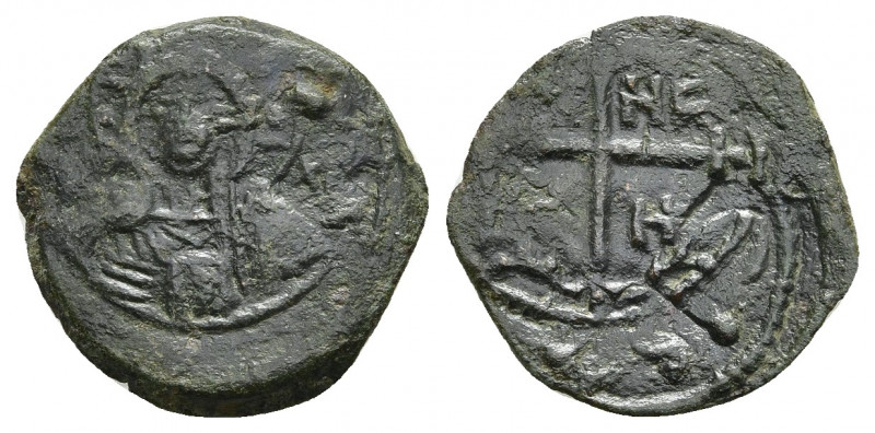 NICEPHORUS BRYENNIUS (1077-1078). Follis. Thessalonica.
Obv: Nimbate bust of Ch...