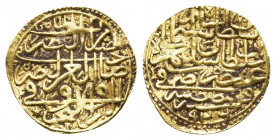 OTTOMAN EMPIRE. Sulayman I Qanuni (AH 926-974 / AD 1520-1566). GOLD Sultani. Misr (Cairo). Dated AH 926 (AD 1520/1).
Obv: Legend.
Rev: Legend.
Albu...