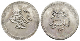 OTTOMAN EMPIRE. Abdülhamid I (AH 1187-1203 / 1774-1789 AD). Piastre or Kuruş. Constantinople. Dated RY 8 (AH 1194 / 1781 AD). Obv: Toughra, with mint ...