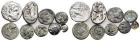 9 Greek Mixed Coins.

Obv: .
Rev: .

.

Condition: See picture. No return.

Weight: g.
Diameter: mm.