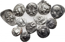 12 Greek obol Mixed Coins.

Obv: .
Rev: .

.

Condition: See picture. No return.

Weight: g.
Diameter: mm.