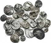 25 Greek obol Mixed Coins.

Obv: .
Rev: .

.

Condition: See picture. No return.

Weight: g.
Diameter: mm.