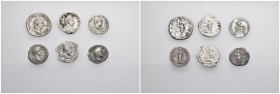 6 Roman denarius Coins.

Obv: .
Rev: .

.

Condition: See picture. No return.

Weight: g.
Diameter: mm.