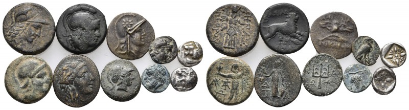 10 Greek Mixed Coins.

Obv: .
Rev: .

.

Condition: See picture. No retur...