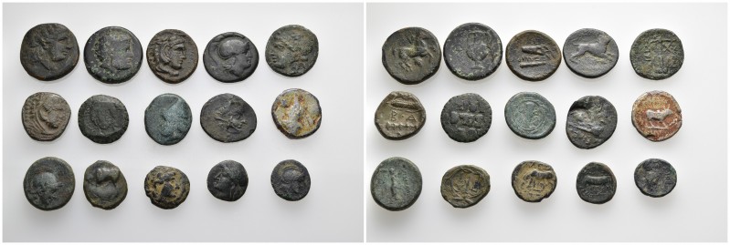 15 Greek Mixed Coins.

Obv: .
Rev: .

.

Condition: See picture. No retur...
