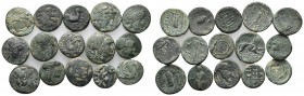 15 Greek  Mixed Coins.

Obv: .
Rev: .

.

Condition: See picture. No return.

Weight: g.
Diameter: mm.